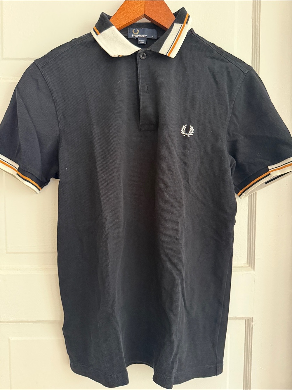 Fred Perry Men's Black Polo with Contrast Trim